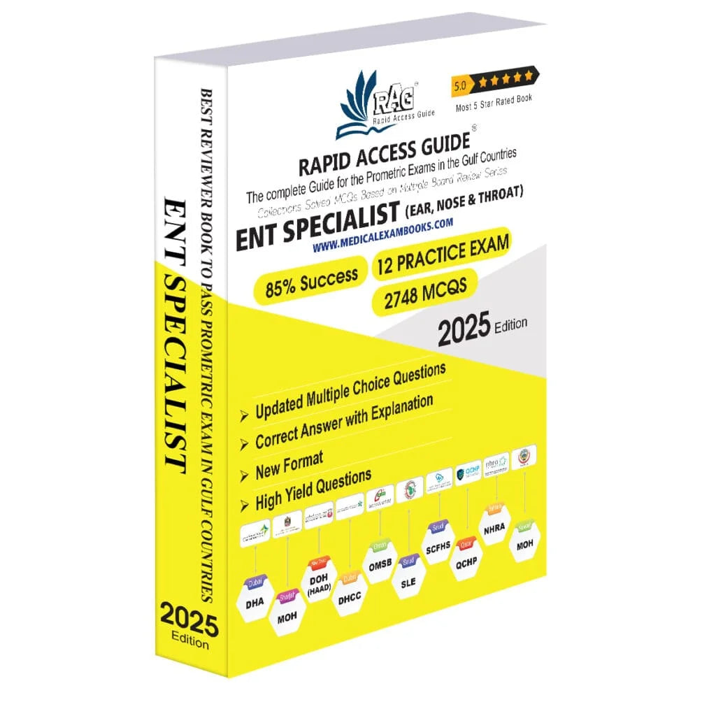Rapid Access Guide for ENT Specialist Prometric Exam MCQ Book 2025