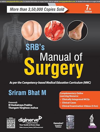 SRB’s Manual of Surgery 7th Edition by Sriram Bhat M