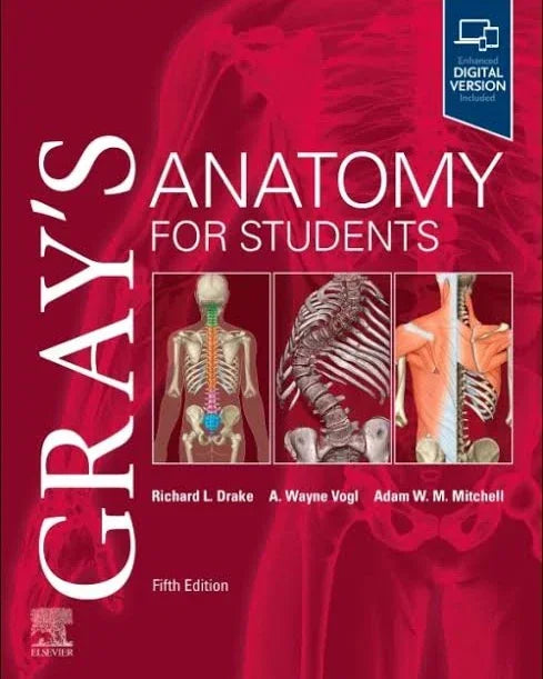 Gray's Anatomy for Students 5th Edition textbook cover with anatomical illustrations, available at MedicoBooks.pk