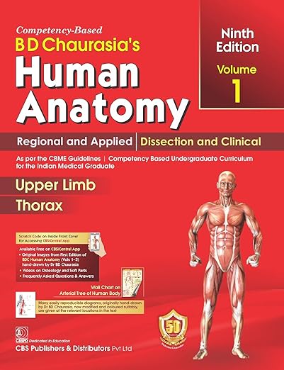 BD Chaurasia's Human Anatomy Vol. 1: Upper Limb & Thorax, 9e