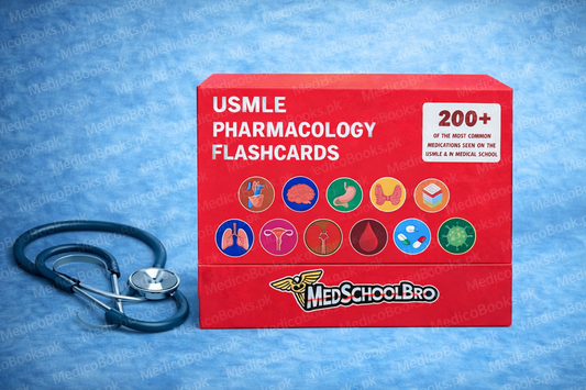 Pharmacology Flashcards in book foam by MedshoolBro